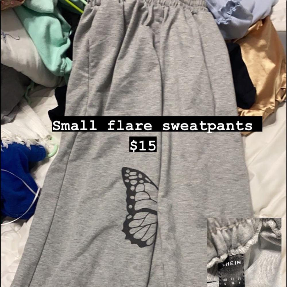 Grey butterfly flare sweatpants